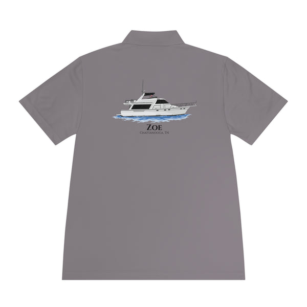 Men's Sport Polo Shirt with Boat Design - Perfect for Golf, Casual Outings, Summer Events, Nautical Lovers, Gift Idea
