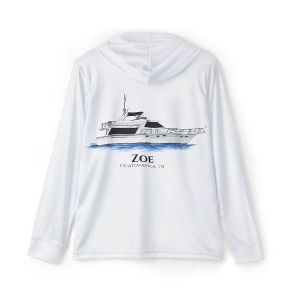 Dri-Fit Captain Custom Fishing/Boating Hooded Shirts - Long Sleeve
