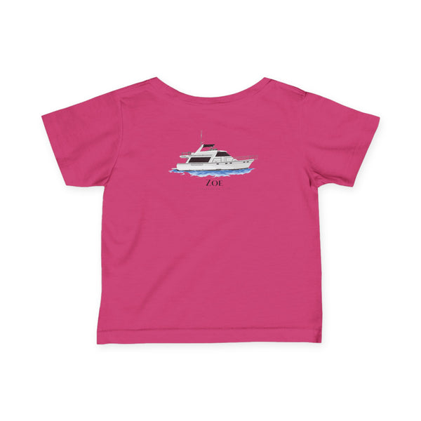 Infant Fine Jersey Tee - Boat Design Baby Gift