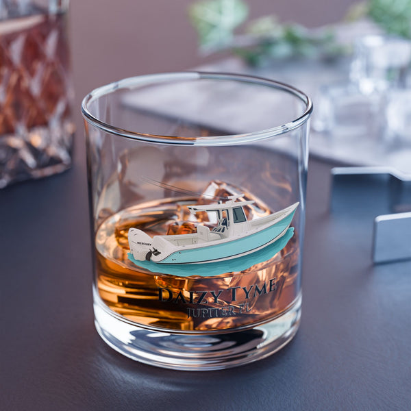 Personalized Boat Whiskey Glass – 10oz