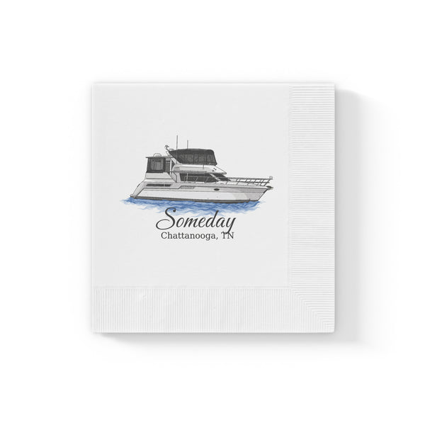 Personalized Boat Cocktail Napkins