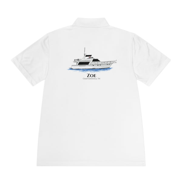 Men's Sport Polo Shirt with Boat Design - Perfect for Golf, Casual Outings, Summer Events, Nautical Lovers, Gift Idea