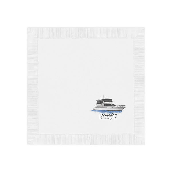 Personalized Boat Cocktail Napkins