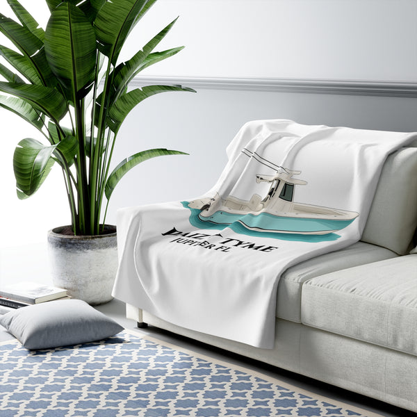 Personalized Boat Sherpa Fleece Blanket