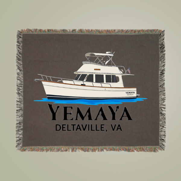 Personalized Boat Woven Blanket