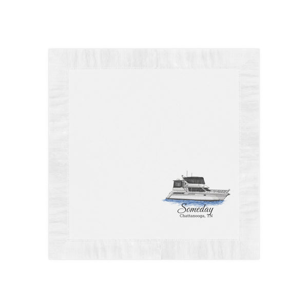 Personalized Boat Cocktail Napkins