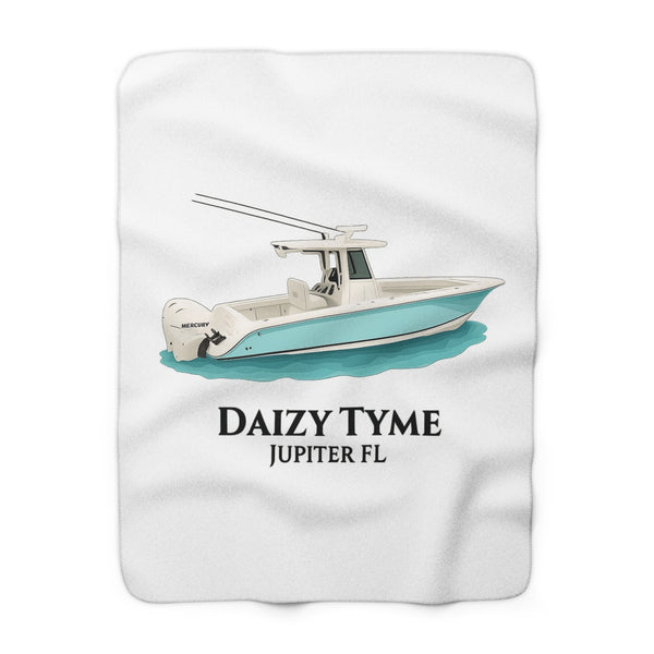 Personalized Boat Sherpa Fleece Blanket