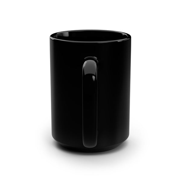Personalized Black Mug with Boat Design - 15oz