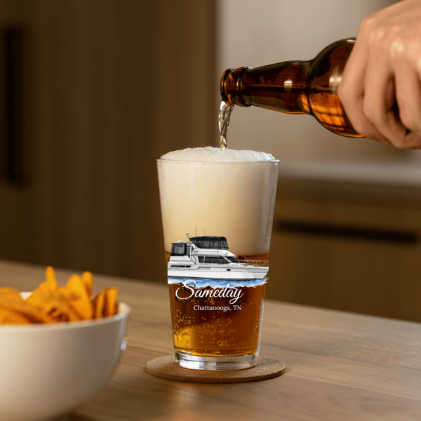 Personalized Boat Shaker Pint Glass
