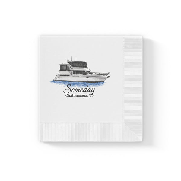 Personalized Boat Cocktail Napkins